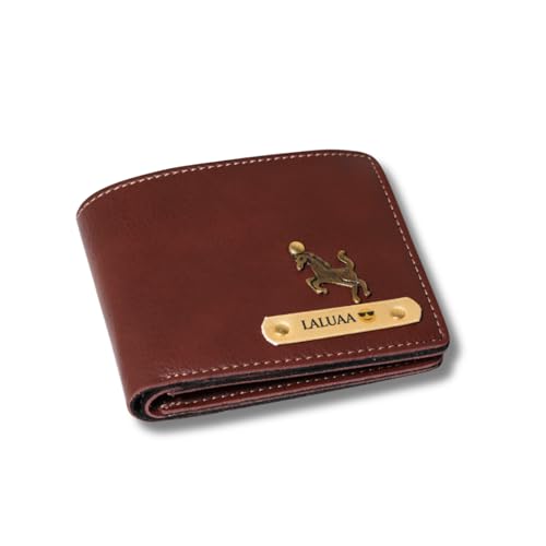 Image of Boys Leather Personalized Wallet Set with Keychain and Glasses Case Combo Gift for Friend, Boyfriend,Husband,Father, Son | 3-Piece Gift Set, Brown