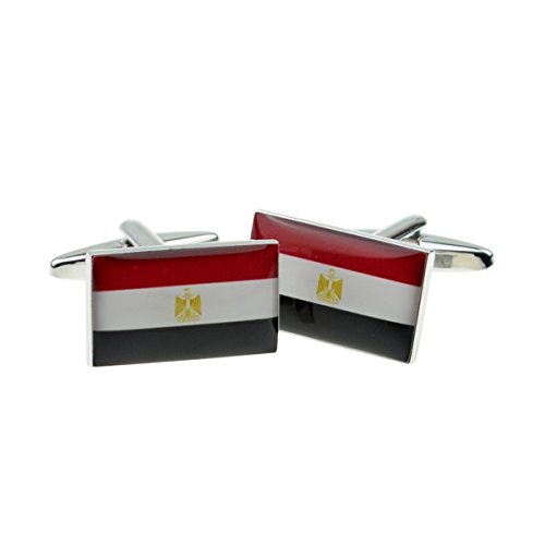 Mancuernillas para hombre bandera Egipto talla única