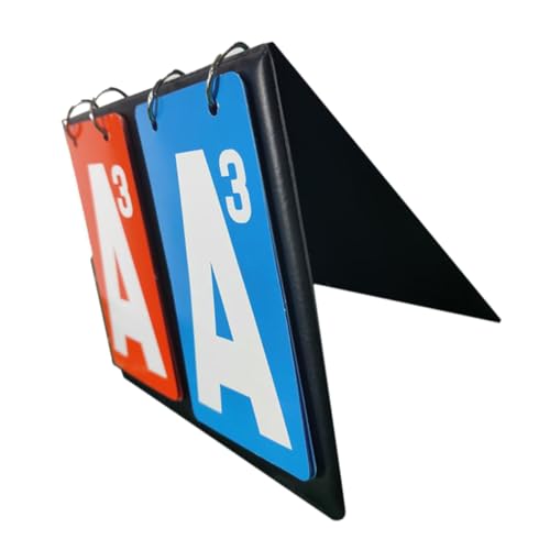 Happyyami Portable Flip Scoreboard Reusable Tabletop Scorekeeper for Sports Events Durable Design for Basketball Soccer Tennis and More Easy to Clean and Use