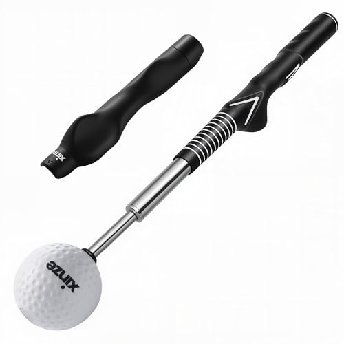 xinze Retractable Golf Swing Trainer and Club Grip Trainer 2-in-1