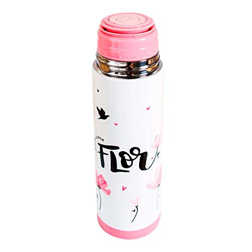 Squeeze Térmica com Caneca 475ml Flor - Uatt