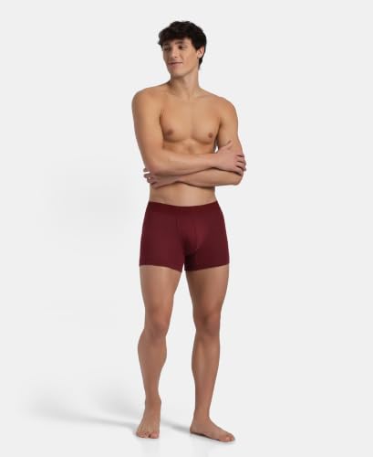 Image of Jockey LM06 Men Bamboo Cotton Elastane Stretch Breathable Mesh Trunk with StayDry Treatment