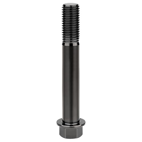 Image of Titanium Bolt M12 30 35 40 45 50 55 60 65 70 75 80 85 90mm Hex Small Flange Head for Motorcycle Car Modification Pack of 4 (M12x80mm Pitch 1.25, Black)