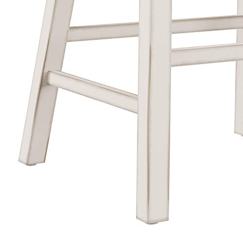 Hillsdale Moreno Wood Backless Counter Height Stool, 24" High, Sea White - Image 6