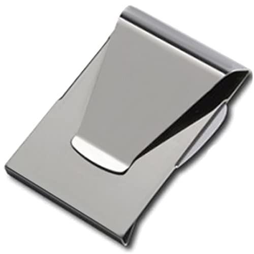 Double Sided Money Clip Sleek Slim Design Holds Up To 30 Bills License & 6 Credit Cards for Men Women Gift (Chrome), One Size