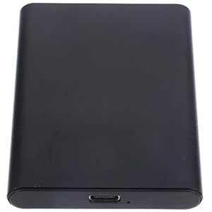 64GB Portable External SSD – Mini External Solid State Drive USB 3.1 Type C External SSD Data Transfer USB C External Hard Drive for PC, Laptop, Phones, Black