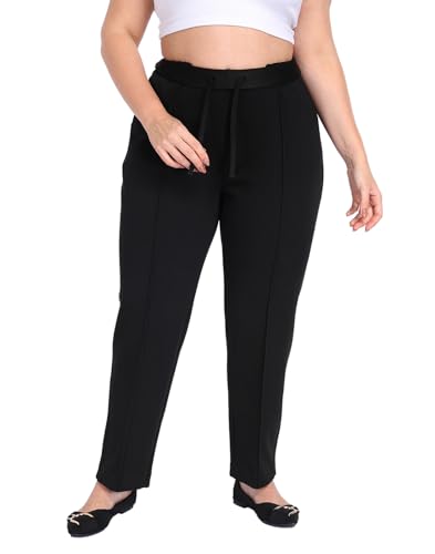 HDE Womens Plus Size Pull On Pintuck Pants Casual Dressy Sweatpants with Pockets3