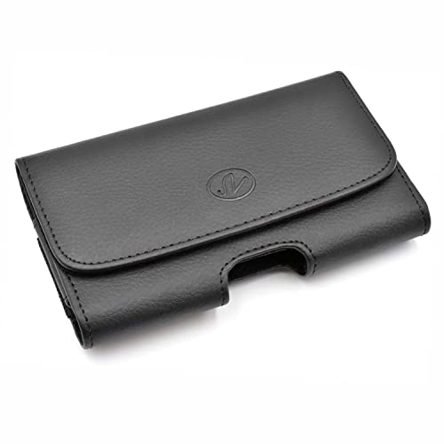 Case Belt Clip for Galaxy A14 5G - Leather Swivel Holster Loops Cover Pouch Carry Protective Black Compatible with Samsung Galaxy A14 5G