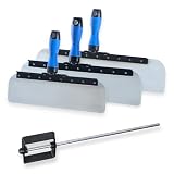 Advance Equipment MFG Co. Abschäummesser, Edelstahl, 4er-Pack, Trockenbau-Finishing-Set, langlebige Präzisionsradius-Klingen und Gratis-Mixer, Kit 35635, 100 Jahre Familienbesitz, in den USA