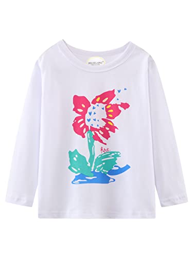 Girl Long Sleeve Shirts Christams Tops Tees Cotton Casual Stripe Crewneck Graphic Jersey Tunic T-Shirts 3 Packs Sets2