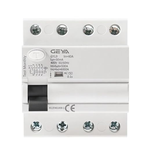 GYL9 AC �c���d���Ւf�� �����u���[�J�[ ���S�X�C�b�` 4P 25A 40A 63A 100A(�T�C�Y:4P 40A�A�F:300mA)