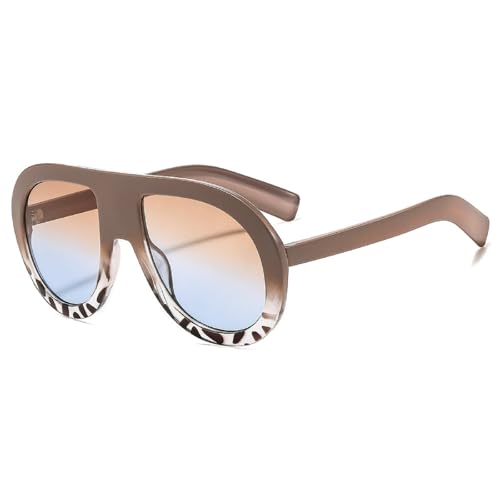 Image of Popular Fashion Pilot Sunglasses Women Retro Chunky Designer Men Punk Gradient Shades UV400 Oversized Sun Glasses