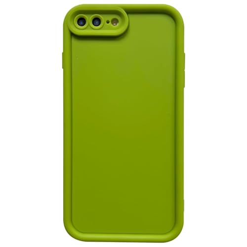 Image of Puxicu Slim Case for iPhone 8 Plus, Enhanced Camera Protection, Shockproof Skin-Friendly Touch Soft Case Cover for iPhone 7 Plus Phone 5.5 inch, Avocado Green