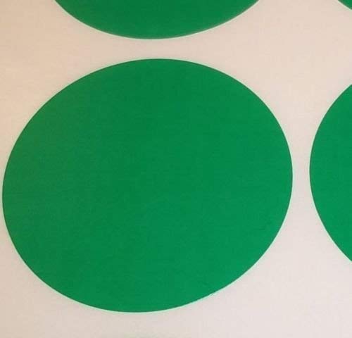 Audioprint Ltd. Pack of 100 Large 63mm Round/Circular Colour Code Dots Blank Price Stickers Sticky Labels - Choose Your Colour/s (Green)