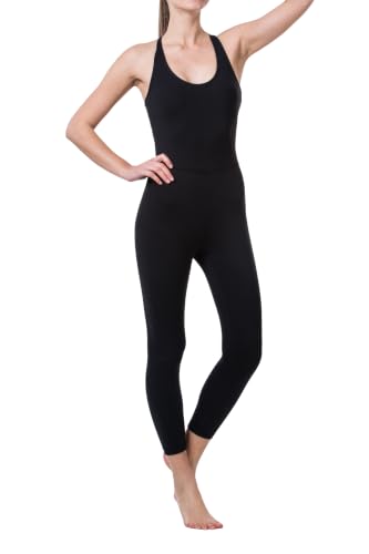 Image of LOVESOFT Workout Jumpsuits for Women Sleevesless Bodycon Backless Unitard