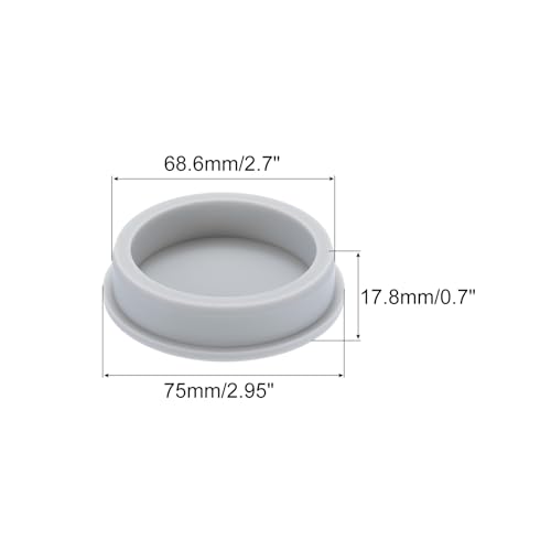 Image of MECCANIXITY High Temp Silicone Plug Mount Dia 68.6mm /2.7 Inch T Shaped Rubber Stopper Hole Plugs for Powder Coating Plating Waterproof Sealing Plugs Grey Pack of 1(OD 75mm /2.95 Inch), Gray