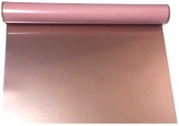 Siser Heat Transfer Vinyl for T-Shirts and Apparel HTV Easyweed, Glitter, Stretch, Holographic and More for Silhouette Cameo, Cricut Cutter and Heat Press (15"x 1ft, Electric - Rose Gold)