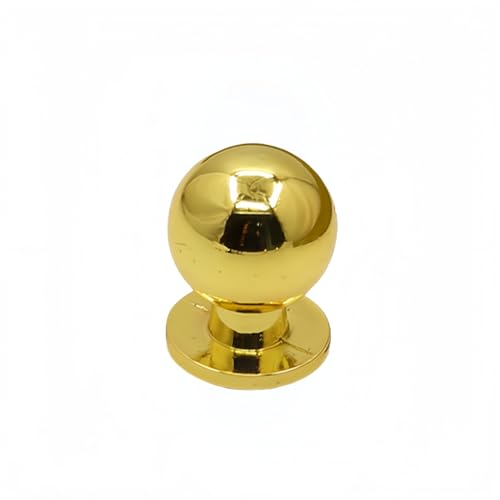 ドア引き出し取っ手・ツマミ・木箱キャビネット用・ゴールド・ミニノブ・13.5x12mm・20個入り・銅製