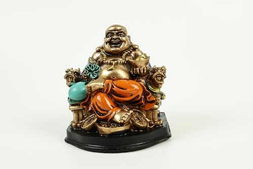 Image of ZAICUS Laughing Buddha Statue for Home Decor & Office Table Lucky Buddha | Feng Shui Showpiece for Wealth, Prosperity & Good Luck | Decorative Idol for Living Room, Desk & Gift Purpose