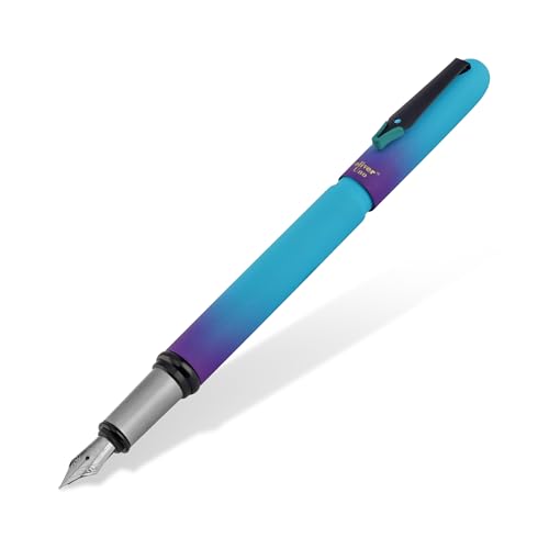 Image of Oliver UNO Rangoli Fountain Pen - Matte Pastel Finish, Solid Brass Body, Magnetic Cap, with T Box