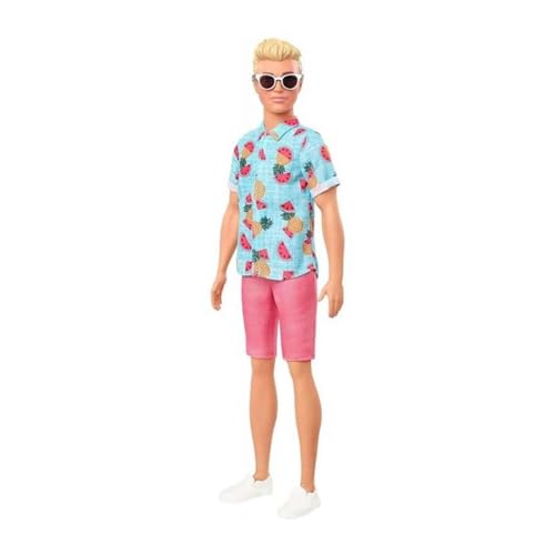 Muñeco Barbie Ken Fashionistas con cabello rubio esculpido miniatura 1