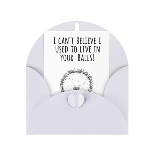 I Cant Believe I Used To Live In Your Balls Cards For Girl Funny Wedding Greeting Card Thank You