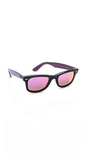 Ray Ban Unisex Sonnenbrille RB2140, Gr. Medium (Herstellergröße: 50), Mehrfarbig (Gestell: Schwarz/Blau/Violett, Gläser: Zyklam Verspiegelt 11744T)