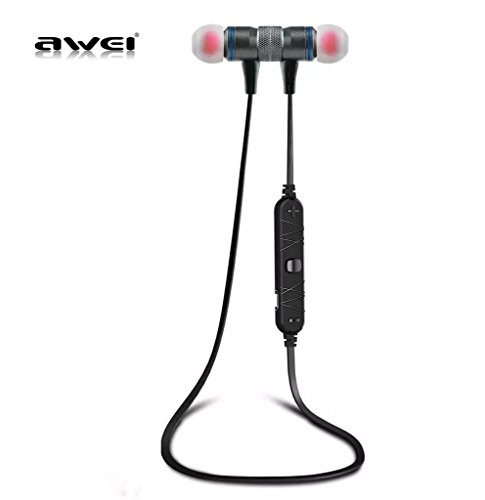 AWEI A920BL Bluetooth 4.0 Wireless Sport Exercise Stereo Noise Reduction Earbuds Build-in Microphone