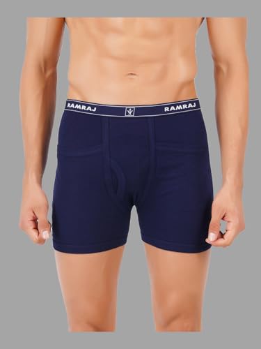 Image of RAMRAJ COTTON Men Cotton Trunks - Multicolor| Outer Elastic Waistband With Double Side Pockets