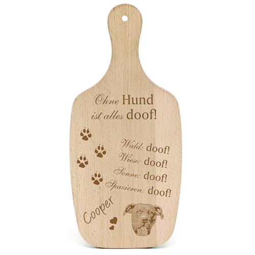 DEKOLANDO Deko Hundeschild Geschenk Hund American Staffordshire Terrier Kopf -... Alles Doof- Hundeschilder Hundebesitzer Hundemama Hundepapa Hundeliebhaber Hundehalter