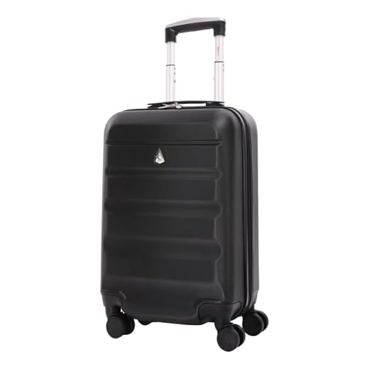 Aerolite ABS Maleta Equipaje de Mano Cabina rígida Ligera con 4 Ruedas, 55cm (Negro)