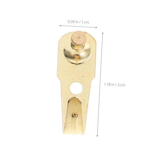 Image of Tofficu German Copper Head Nails 30 Sets Iron Hooks Wall Hangers for Framing Picture Frame Hangers Strong Load-Bearing Easy Install