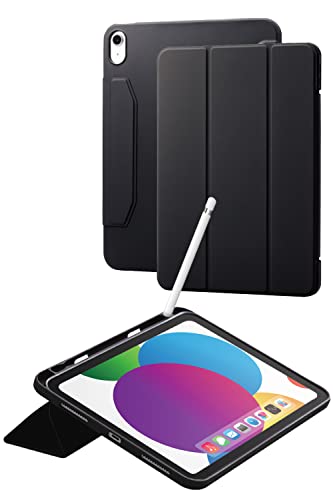 エレコム iPad 第11世代 A16 11インチ (2025) 10.9インチ 第10世代 (2022) ケース フラップケース 抗菌ソフトレザー Apple Pencil収納 ブラック TBWA22RWVSA2BK