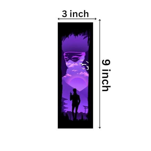 Image of Anime to Cart | Jujutsukaisen set of 4 Anime Posters Portrait (Gojo, Sukuna, Megumi, Nobara, 3 x 9 inches 350 GSM) - Multicolor