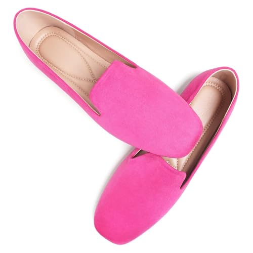 Image of Dear Time Women's Closed Toe Flats Shoes Comfortable Office Slip-on Casual Loafer Flats