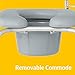 Medline Aluminum Padded Shower Chair Commode with 4 Locking Casters, 300 lbs. Capacity — For Restroom, Bathroom & Wheelchair Transfer to Toilet, 1 Ct.