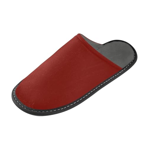 ODAWA Barn Red Comfy Washable Fall House Slippers, Memory Foam Mens Slip On House Shoes Size 4-52