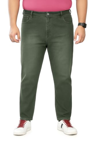 Image of Pluss Tribe - Plus Size Jeans for Men - Denim Jeans - Ideal for Casual, Office Available Sizes : 40 to 52