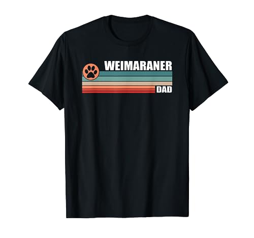 Weimaraner Dad Vintage Retro Sunset Summer 80s Dueño de perro Camiseta