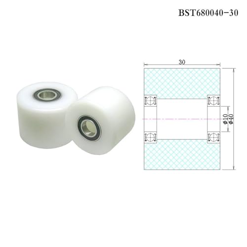 Galet en polyacétal à double roulement 40mm pour guidage de haute précision - 5