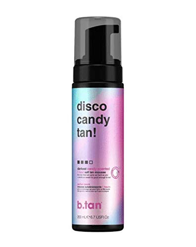b.tan Self Tan Mousse - Disco Candy Tan - Candy Scented Party Proof