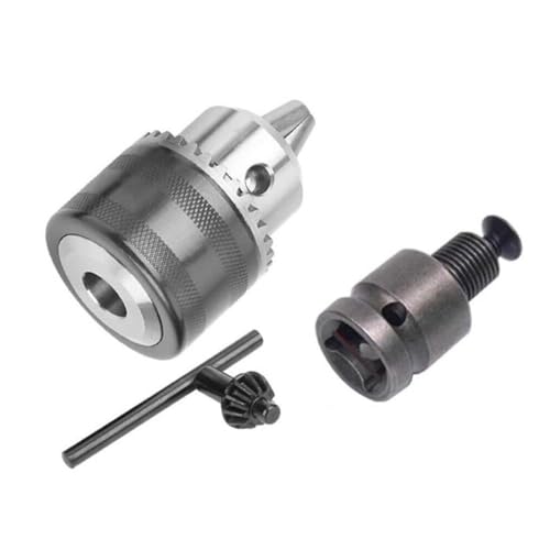 Image of Homdum 13mm Capacity Key Drill Chuck for Impact Wrench Converter Conversion Tool | 1 /2 Inch Socket Square Female Adapter | 1 /2-20 UNF Mount