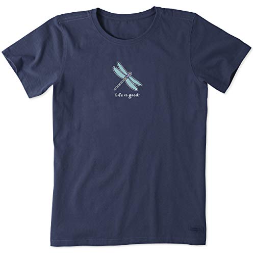 T-Shirt Vintage Crusher Femme Libellule Idéal pour vos Balades et Week-ends