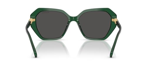 Swarovski SK6017 Sunglasses, Transparent Green/Dark Grey, 56 mm4