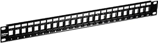 TRENDnet 24-Port Blank Keystone 1U Patch Panel, TC-KP24, Cat5, Cat5e, Cat6, Cat6A, UTP, 19 Inch RackMount Design, Recommended with TC-K25C6 & TC-K50C6 Cat6 Keystone Jacks
