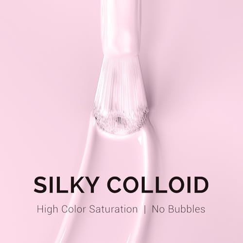 Image of MelodySusie 15ML Milky Pink Gel Nail Polish, Nails Soak Off UV LED Creamy Pink Gel Polish Gift for Women Nail Art Manicure Salon DIY Nail Design Decoration at Home-A2601