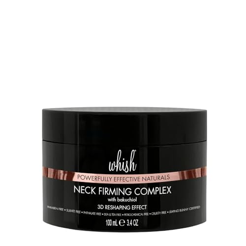 Whish Neck Firming Cream with Bakuchiol - 3D Reshaping Effect for Neck Jawline & Chin - 3.4oz