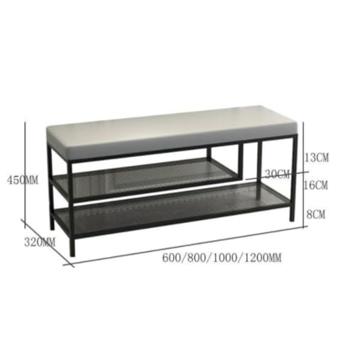 Banc à chaussures entrée métallique pour optimiser les petits espaces - 3