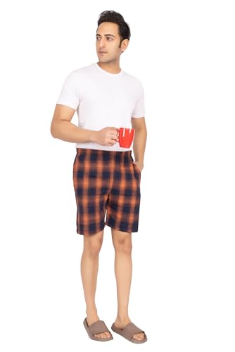 Image of Summer Wear /Causal Shorts /Cotton Checkered Print /Pockets /Shorts for Men's