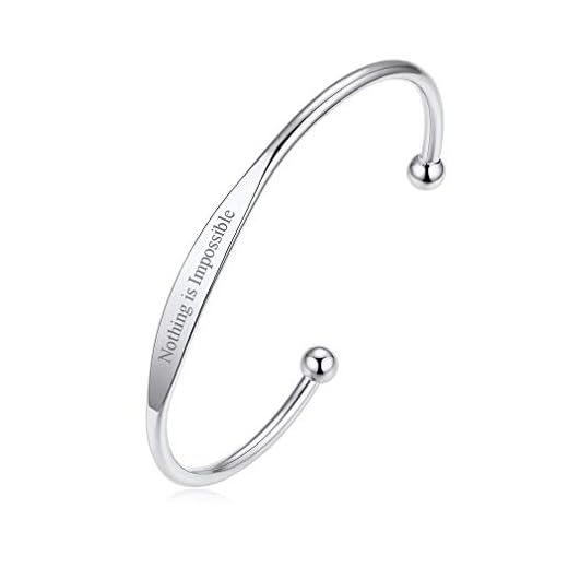 Custom4U Jonc Ouvert Personnalisé Prénom Homme Bracelet Jonc Ouvert Nom Personnalisable Acier Inoxydable